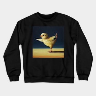 yellow chick exercise Crewneck Sweatshirt